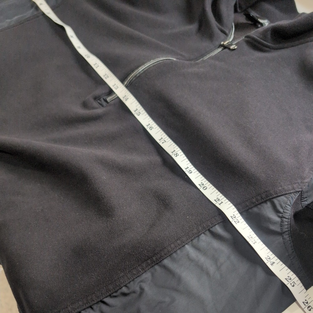 Athleta Triumph Hybrid Half Zip Sweatshirt Pullover Black Womens Large 532520 - Picture 9 of 11